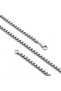 💎   Premium Shiny & Stylish Albanian Men's 316L Steel Necklace 3mm 55cm 3183Eck042 - Silver Color - 2