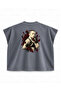 Rose Namajunas Gard Printed Boxy Oversize Sleeveless T-Shirt - Anthracite - 2