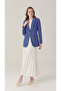 Double-Breasted Collar Single Button Blazer Violet Jacket 0070 - 2