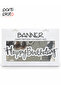Happy Birthday Silver Calligraphy Written Birthday Banner Decoration 110 X 20 cm - 3