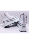 26K336 Filled Heel Patent Leather Boots - 8