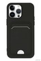 Spt-Gld Newface iPhone 14 Pro Case Kelvin Silicone with Business Card Holder (130802) - Black