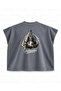 Glove and Towel Printed Boxy Oversize Sleeveless T-Shirt - Anthracite - 2