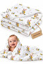 Multi-Purpose Muslin Blanket, Muslin Baby Blanket, 100% Cotton Single Layer Muslin Cloth, 90X90 cm