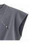 Jujutsu Kaisen Maki Zenin Sword Posture Panel Printed Boxy Oversize Sleeveless T-Shirt - Anthracite - 4