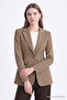 Single Button Suede Blazer Mink Jacket with Flap Pockets 0070 - 7