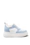 Mira Alba 8 cm Hidden Heeled Women's Sneaker 0012502 White Blue Skin - 7