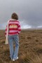Women's Long Sleeve T-Shirt This Is Not Flirting Printed Pink Red Stripes - Crew Neck, 100% Cotton - 7