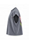 Demon Slayer Mitsuri Kanroji Love Bow Printed Boxy Oversize Sleeveless T-Shirt - Anthracite - 3