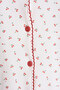 Women's Pajama Set, Front Buttoned, Long Sleeve, 100% Cotton, Seasonal Fabric, Cherry Print, Lettuce Edge Detail, Tile Pattern - 3