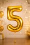 Five Number Helium Balloons Yellow 40"100 cm