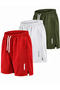3-Piece Breathable Fabric Fitness Tennis Sports Shorts