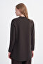 High Collar Ribbed Brown Tunic 0014 - 4