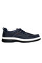 Navy Blue Leather Men's Casual Shoes