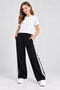 Girl's Wide Leg Loose-Fit Sweatpants with Lace Stripes on the Sides