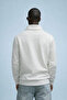Men's Winter Knitted Collar White Sweatshirt - 5