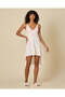 Women White And Pink Lace Detail Chemise - 2