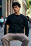 Men's Medium Soft Black Sweatshirt - 3