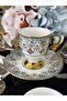 Kosova Colorful Footed Embroidered Coffee Cup Set 90ml Rsy204 - 8