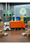 Orange Garbage Truck 19 cm Educational and Fun Toy Garbage Cart with Realistic Design - 7