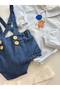 Handmade 100% Cotton Teddy Bear Concept Embroidered Jean Romper Set - 4