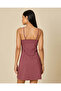Women Mauve Viscose Chemise With Lace - 3