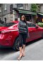 Women's Anthracite Turtleneck Oversize Bat Sleeve Sweater - 5