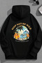 Unisex 3 Thread Cotton Black Keepnaturewild Print Loose Fit Sweatshirt Hoodie
