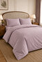 Plain Aura Lilac 100% Cotton Poplin Single Duvet Cover Set