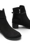 Elara Rosa Women's Heeled Boots 0012705 Black Suede - 5