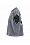 Jojo Jean Pierre Polnareff Silver Hair Portrait Printed Boxy Oversize Sleeveless T-Shirt - Anthracite - 3