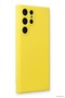 Spt-Gld Newface Galaxy S22 Ultra Case Nano Velvet Silicone (141146) - Yellow - 2