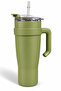 Double Wall Travel Leak-Proof Steel Thermos 1000 ml Steel Flask with Straw - 2