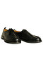 Black floater leather men's casual shoes - 3