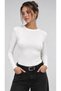 Women's 3-Piece White Crew Neck Bodysuit - 2