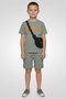 Kids Boy 2 Pieces Brand Logo T-Shirt And Shorts Set, Sage Green