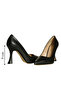 Black Leather Women's Stiletto - 3