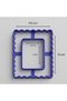 Set of 3 Deep Wavy Rectangular Frame Ceramic Clay and Dough Cutter Molds - 4