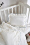 Ruffled Baby Bedding Set |   Set of 3 (Duvet Cover-Sheet-Pillowcase) |   Cotton, Ribbed, Soft |   100 X 150 cm
