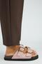 Sevalli 2 Women's Leather Genuine Leather Double Buckle Powder Slippers - 2