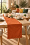 Brick Color Suede Textured Solid Color Runner Luxury Stitched Living Room Kitchen Dining Table Runner 40X150 - 2