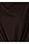 Smart Ruched Dress with Cowl Neck - 2