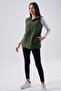 Khaki Lamb Wool Collared Vest - 4
