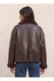 SUEDE JACKET WITH FUR DETAIL - 3