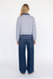 Plaid Garnished New York Lettered Oversize Sweatshirt Grimelanj - 5