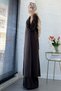 Premium Slit Back Detail Double Face Double Suit - Brown - 7
