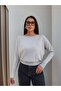Striped One-Shoulder Slim Knit Sweater - 3