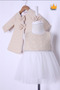 0-24 months baby girl fine coated holiday dress wedding dress evening dress hair band jacket dress 3-piece set 1070 - 2