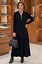Black Elegance Modal Fabric Zipper Detailed Dress - 2