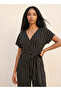 Youth Textured Wrap Jumpsuit with Tie-Up Belt - 3